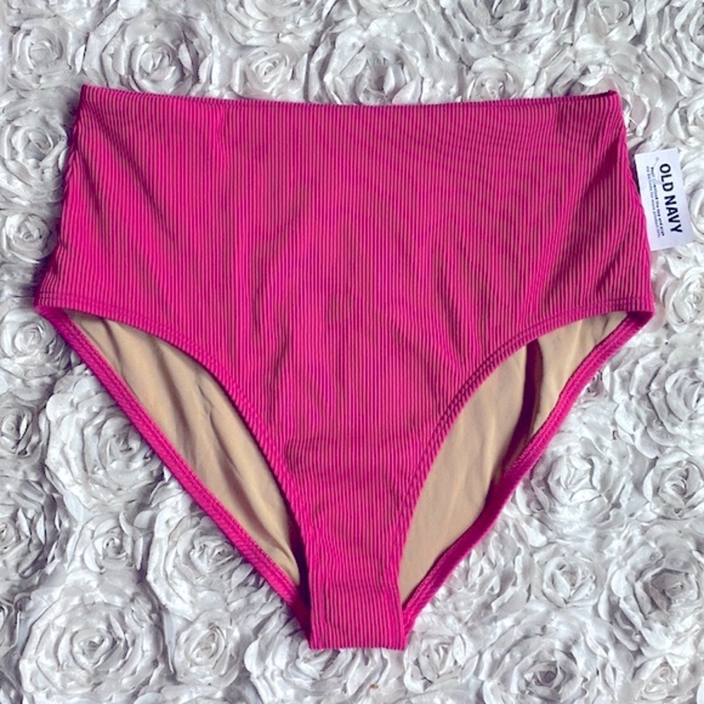 New Old Navy high waisted bikini bottom size large